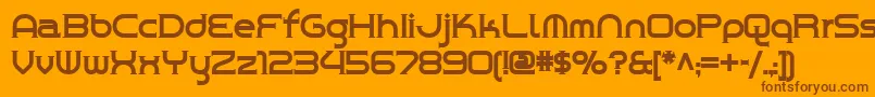 Chroy Font – Brown Fonts on Orange Background