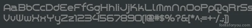 フォントChroy – 黒い背景に灰色の文字