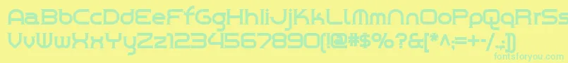 Chroy Font – Green Fonts on Yellow Background