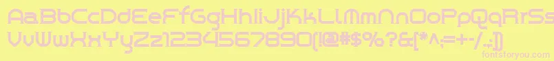 Chroy Font – Pink Fonts on Yellow Background