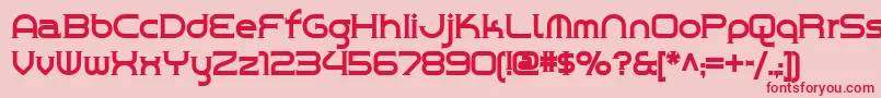 フォントChroy – ピンクの背景に赤い文字