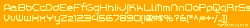 フォントChroy – オレンジの背景に黄色の文字