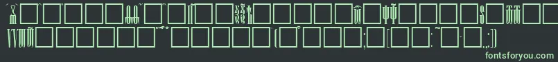 Czcionka Psaltyr – zielone czcionki na czarnym tle