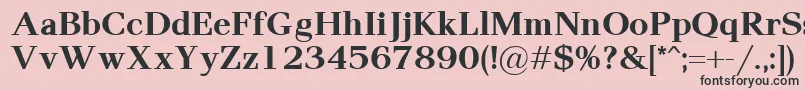 フォントPax2Bold – ピンクの背景に黒い文字