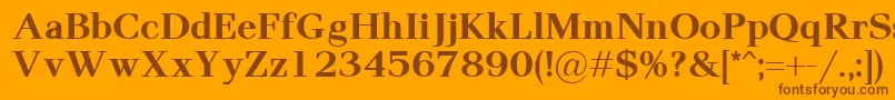 Pax2Bold Font – Brown Fonts on Orange Background