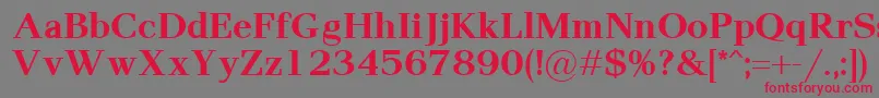 Pax2Bold-Schriftart – Rote Schriften auf grauem Hintergrund