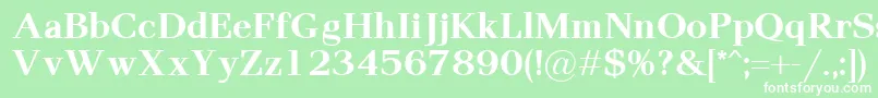 Pax2Bold Font – White Fonts on Green Background