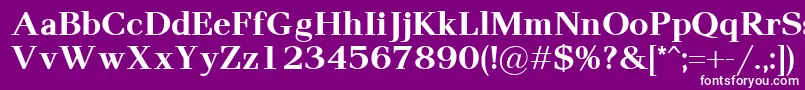 フォントPax2Bold – 紫の背景に白い文字