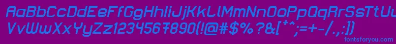 LastwaerkBoldOblique Font – Blue Fonts on Purple Background