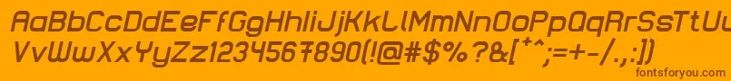 LastwaerkBoldOblique Font – Brown Fonts on Orange Background