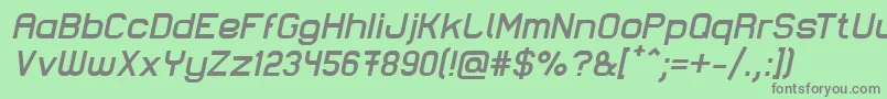 フォントLastwaerkBoldOblique – 緑の背景に灰色の文字