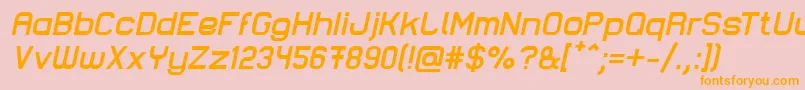 LastwaerkBoldOblique Font – Orange Fonts on Pink Background