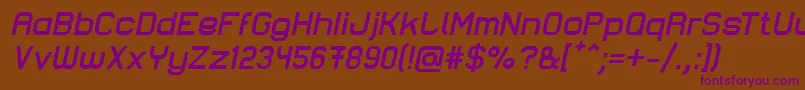 LastwaerkBoldOblique Font – Purple Fonts on Brown Background