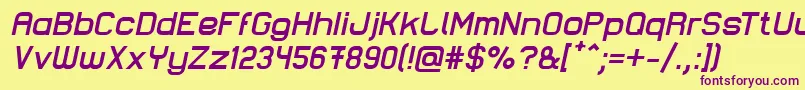 LastwaerkBoldOblique Font – Purple Fonts on Yellow Background