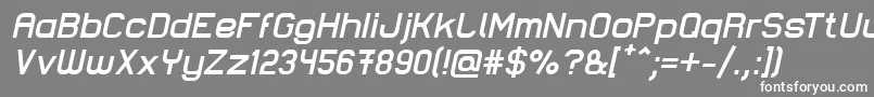 フォントLastwaerkBoldOblique – 灰色の背景に白い文字