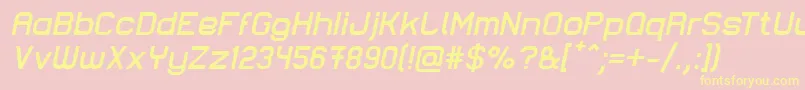 LastwaerkBoldOblique Font – Yellow Fonts on Pink Background