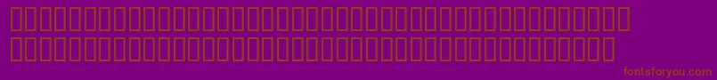 フォントWbx – 紫色の背景に茶色のフォント