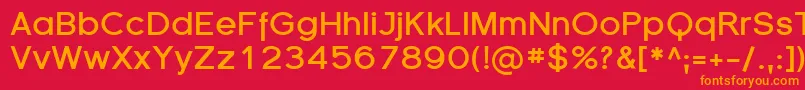 SfflorencesansBold Font – Orange Fonts on Red Background