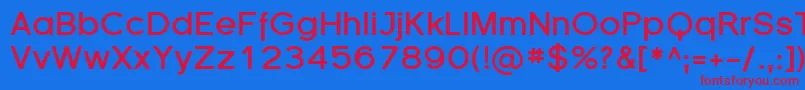 SfflorencesansBold Font – Red Fonts on Blue Background