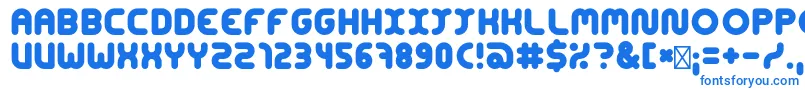 フォントConcentrateBold – 白い背景に青い文字