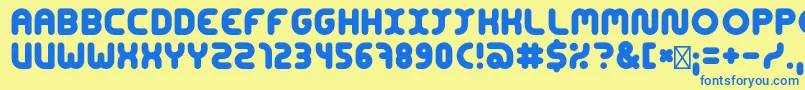 ConcentrateBold Font – Blue Fonts on Yellow Background