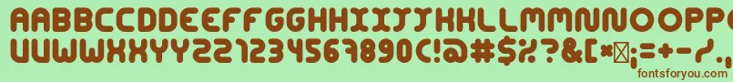 ConcentrateBold Font – Brown Fonts on Green Background