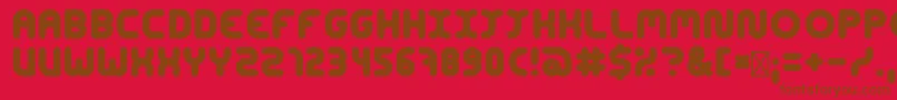 ConcentrateBold Font – Brown Fonts on Red Background