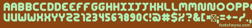 Шрифт ConcentrateBold – зелёные шрифты на коричневом фоне