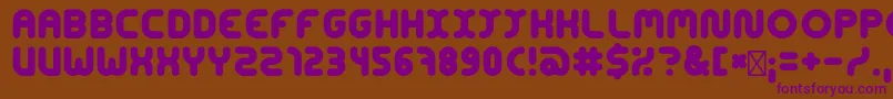 ConcentrateBold Font – Purple Fonts on Brown Background