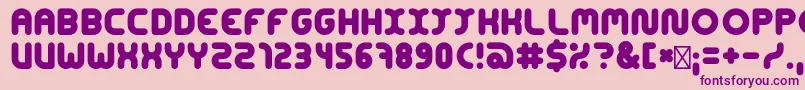 ConcentrateBold Font – Purple Fonts on Pink Background