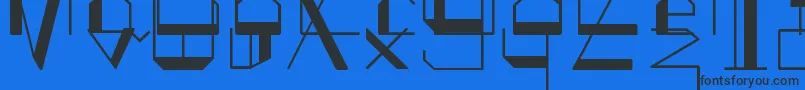 フォントSwitched – 黒い文字の青い背景