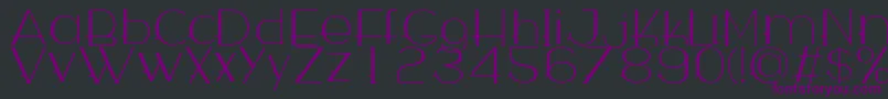 Więcej informacji o czcionce WabecoThin Czcionka WabecoThin – fioletowe czcionki na czarnym tle