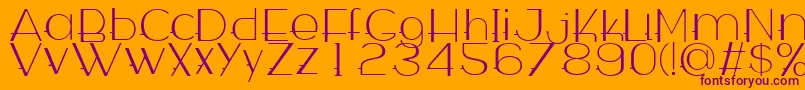WabecoThin Font – Purple Fonts on Orange Background
