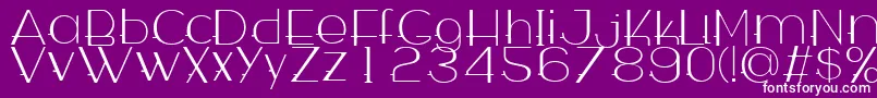 WabecoThin Font – White Fonts on Purple Background