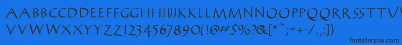 AntikwaBold Font – Black Fonts on Blue Background