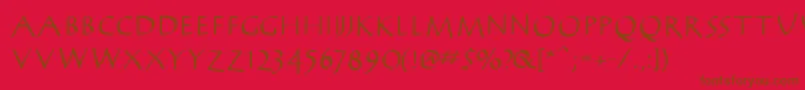 AntikwaBold Font – Brown Fonts on Red Background
