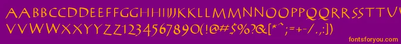 AntikwaBold Font – Orange Fonts on Purple Background