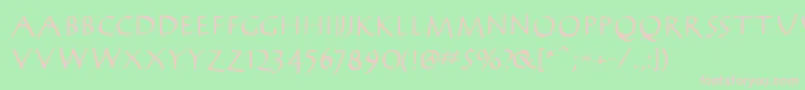 AntikwaBold-fontti – vaaleanpunaiset fontit vihreällä taustalla