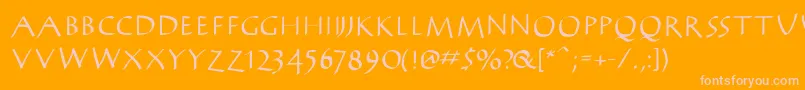フォントAntikwaBold – オレンジの背景にピンクのフォント