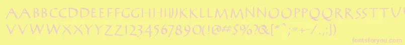 AntikwaBold Font – Pink Fonts on Yellow Background