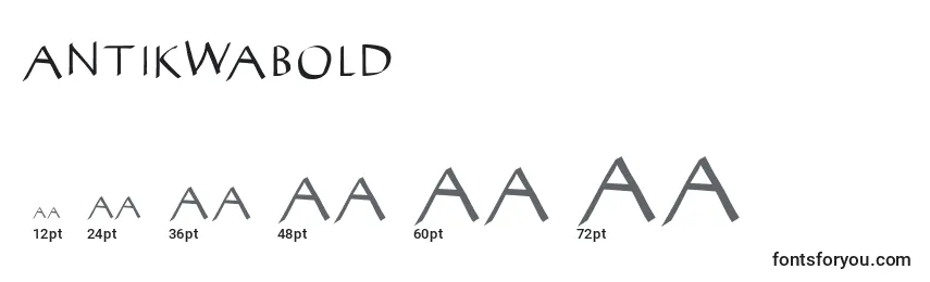 Размеры шрифта AntikwaBold