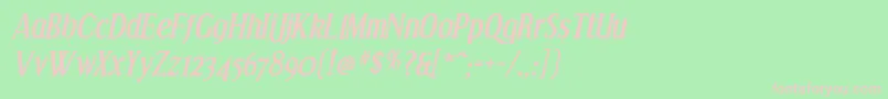 Effloresce Bolditalic Font – Pink Fonts on Green Background