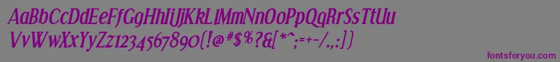Effloresce Bolditalic Font – Purple Fonts on Gray Background