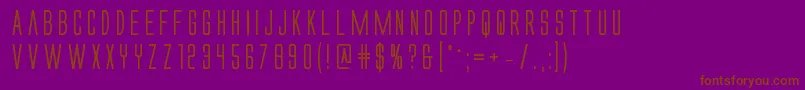 Czcionka Alienleaguebold – brązowe czcionki na fioletowym tle