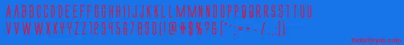 Alienleaguebold-Schriftart – Rote Schriften auf blauem Hintergrund