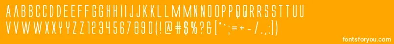 Fonte Alienleaguebold – fontes brancas em um fundo laranja