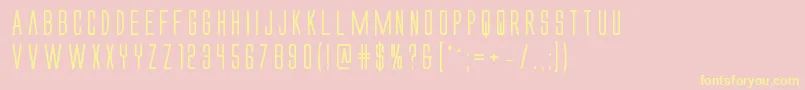 Alienleaguebold-Schriftart – Gelbe Schriften auf rosa Hintergrund