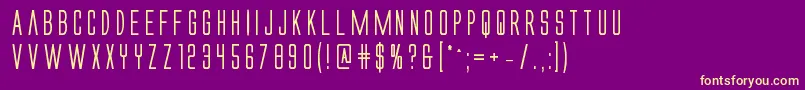 Alienleaguebold-Schriftart – Gelbe Schriften auf violettem Hintergrund