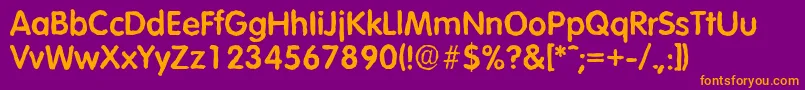 VolkswagenantiqueBold Font – Orange Fonts on Purple Background