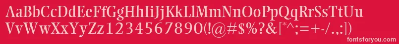 EllingtonMt Font – Pink Fonts on Red Background
